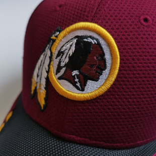 NFL华盛顿红皮队NewEra男女速干透气户外钓鱼遮阳防晒帽子9FORTY