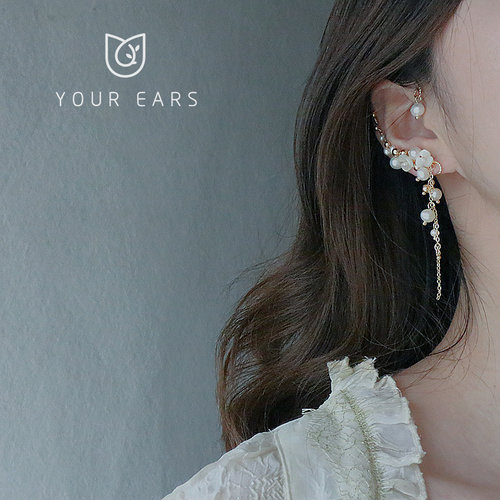 原创手作天然淡水珍珠贝壳耳洞