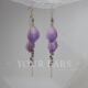 YOUR EARS原创手作紫色非遗绒花工艺仙气耳钩复古风925防敏高级感