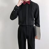 714B/9207P45学院文艺风2025春男士斯文礼服衬衫休闲衬衣S-5XL，男装衬衫，星座714B(原C313-1)