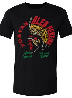 UFC搏击Pereira印第安酋长石拳亚历克斯佩雷拉T恤男短袖2025新款