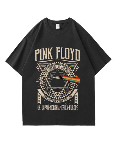 PinkFloyd复古水洗短袖T恤男