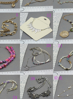 欧美个性短款项链贝壳