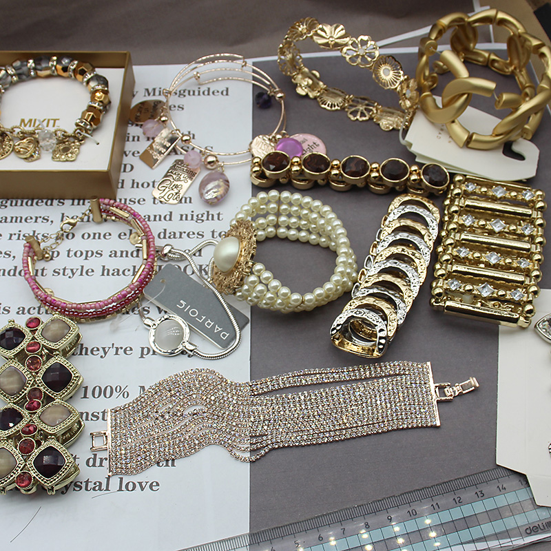 欧美y出口余单复古金属手镯女