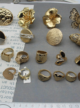 欧美金属风个性夸张质感戒指