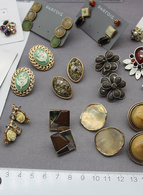 欧美无女复古耳钉百搭