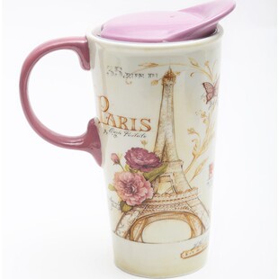 爱屋格林马克杯带盖大容量陶瓷杯精致好看的咖啡杯办公室水杯家用