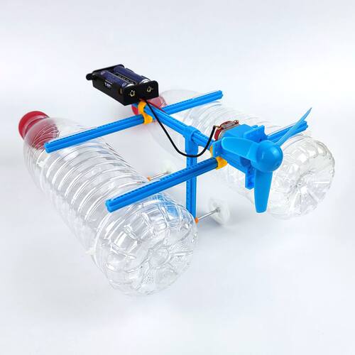 diy水陆两用船车科技小制作风力船环保废旧材料手工小学科学作业