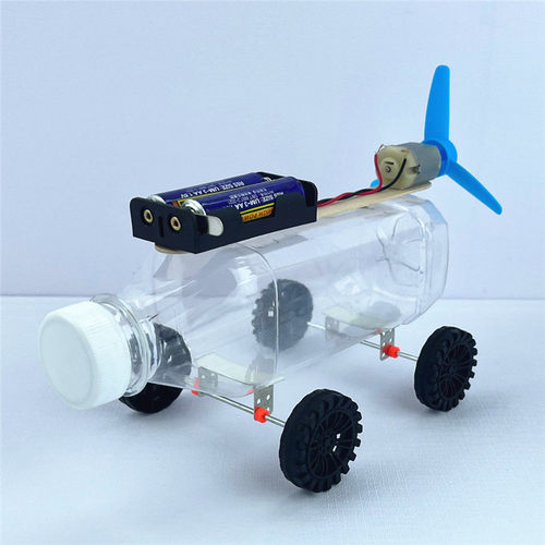 变废为宝风力车科技小制作水陆两栖车学生手工diy玩具风力电动船