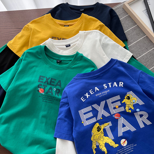 【年终清库】撞色假两件长袖T恤衫 软糯亲肤弹力~男童圆领打底衫