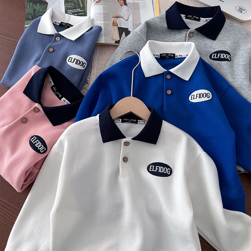 【年终清库】男童珠地棉POLO衫儿童翻领长袖T恤中大童上衣春秋,童装/婴儿装/亲子装,卫衣/绒衫,淘宝优惠券,粉丝福利购,淘宝优惠卷