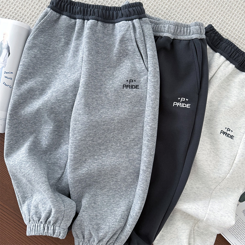 男童针织运动裤休闲长裤慢跑裤子