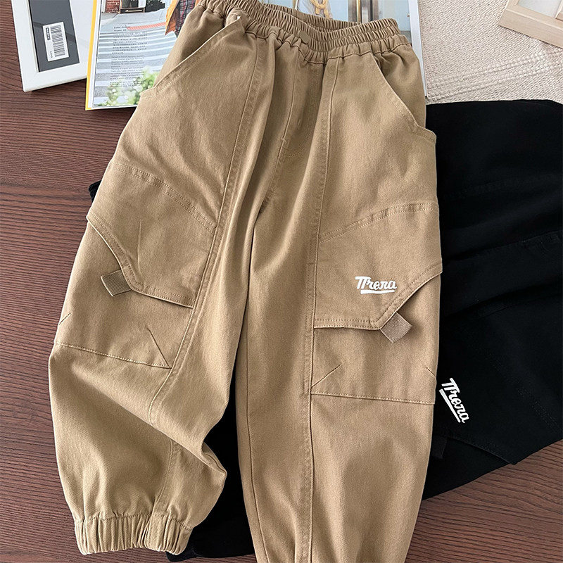 【年终清库】软糯弹力~男童时尚工装裤中大童宽松休闲长裤收口裤,童装/婴儿装/亲子装,裤子,淘宝优惠券,粉丝福利购,淘宝优惠卷