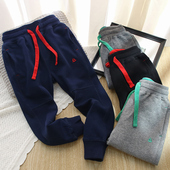 子儿童纯棉卫裤 舒适棉料 男童收口运动裤 中大童休闲长裤 版 型好