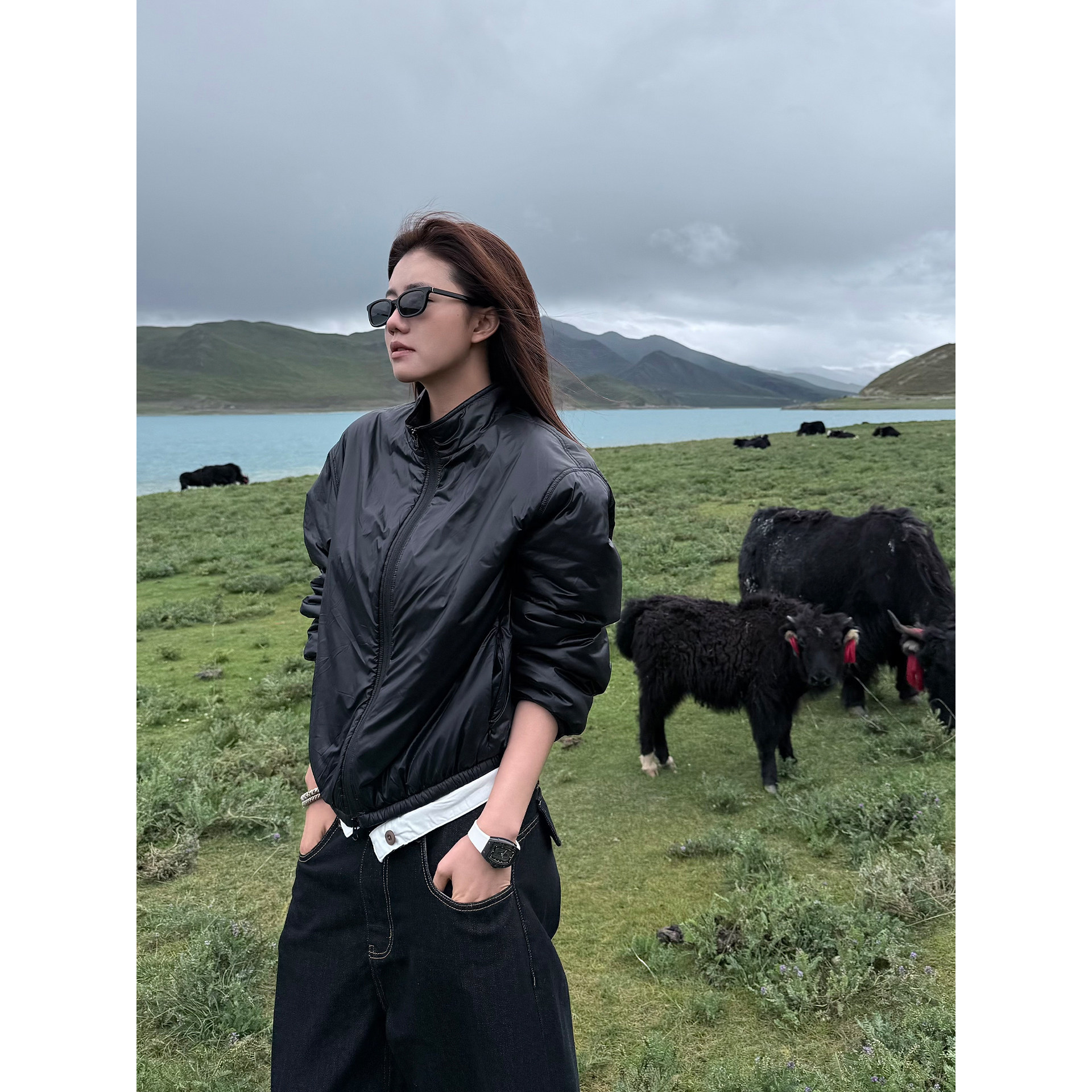 PEACHZHOU 都市感轻量化宽松棉服女2026年冬季潮牌设计感棉衣外套图片