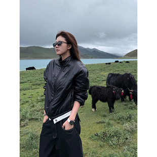PEACHZHOU 都市感轻量化宽松棉服女2026年冬季潮牌设计感棉衣外套