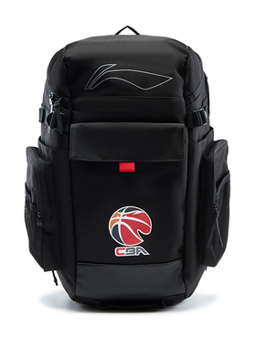 李宁正品2025年夏季新款男运动休闲双肩背包包黑色ABSV137-1/2