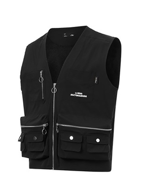 李宁专柜正品2023年夏季新款男运动休闲上装马甲黑色AMDT003-1/2