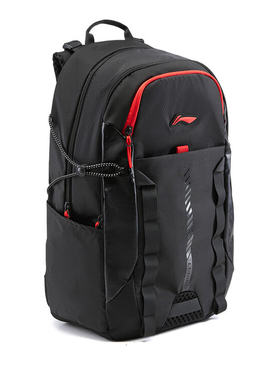 李宁专柜正品2025年秋季新款男运动休闲双肩背包包黑色ABSV221-1