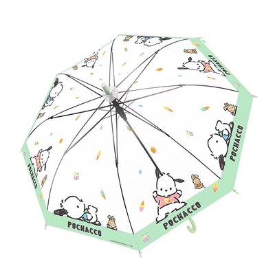 帕恰狗透明雨伞长柄自动伞