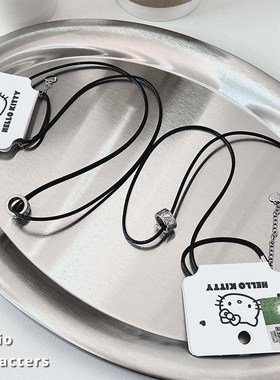 三丽鸥正版授权Hello Kitty凯蒂猫项链女甜妹风合金卡通小众可爱