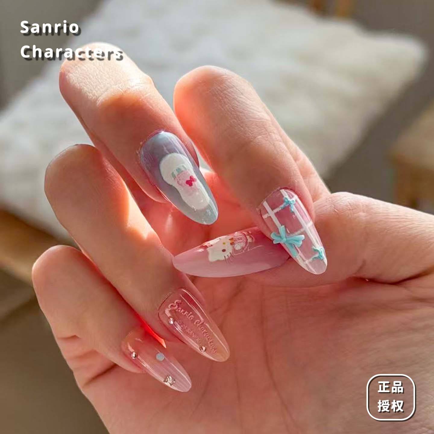 三丽鸥正版授权卡通穿戴甲中长款美甲甲片高级感显白新款指甲甲片,彩妆/香水/美妆工具,穿戴甲/甲片,淘宝优惠券,粉丝福利购,淘宝优惠卷