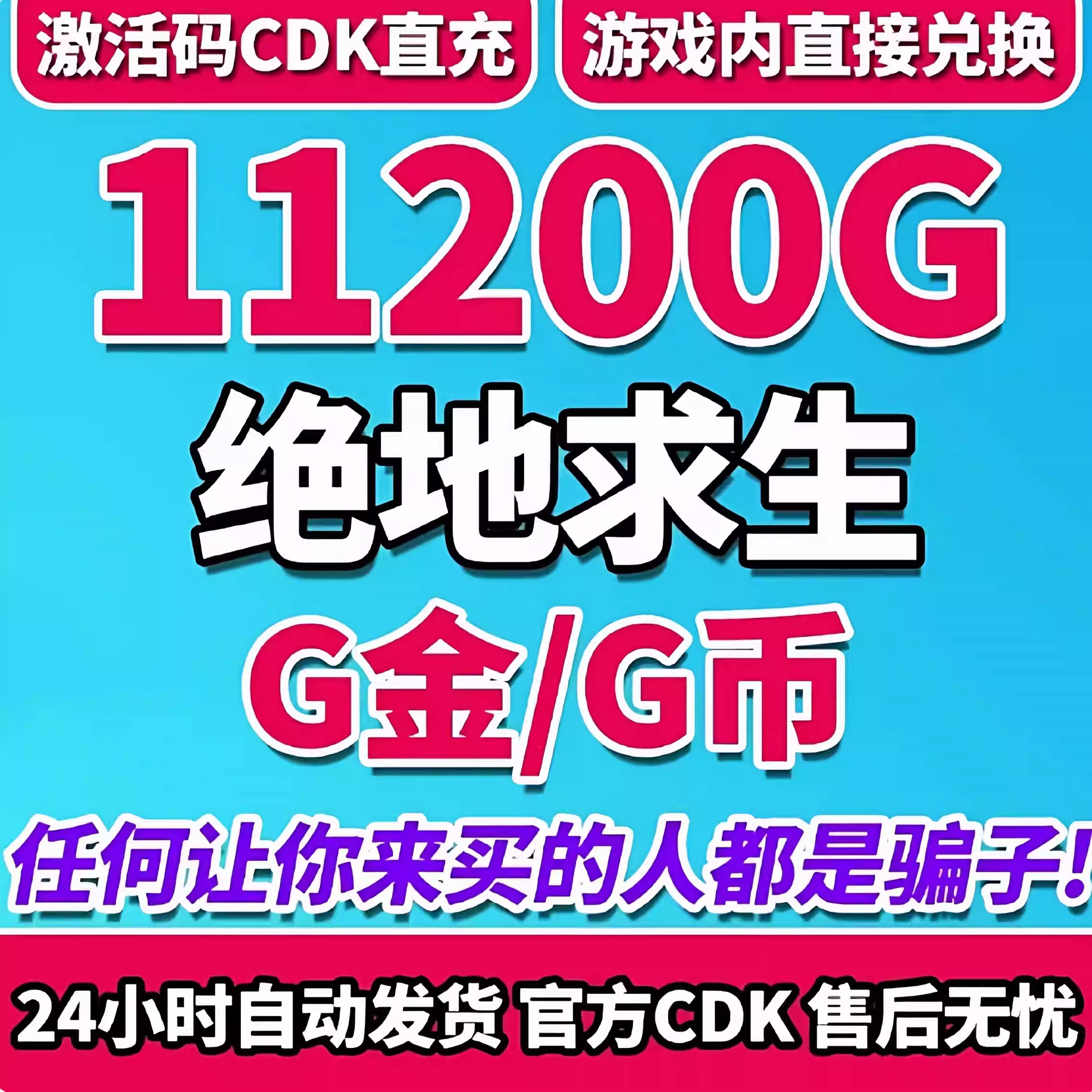 PUBGG币绝地求生11200G币官方CDK兑换码吃鸡皮肤点券GB充值金币图片