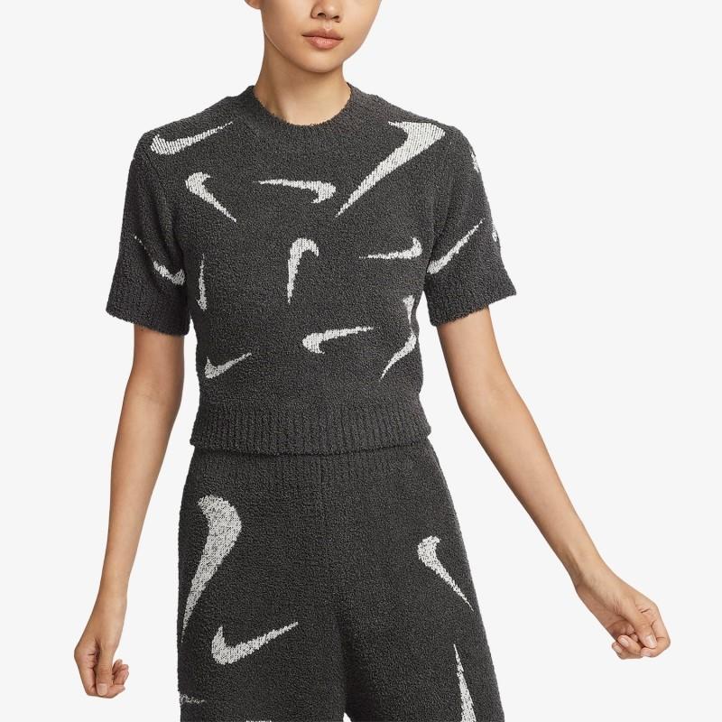 断码清仓/Nike耐克 女子时尚潮流针织短款圆领短袖T恤FD4287-254