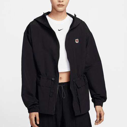 Nike耐克女装 简约舒适百搭运动休闲连帽夹克外套 HV8727-010