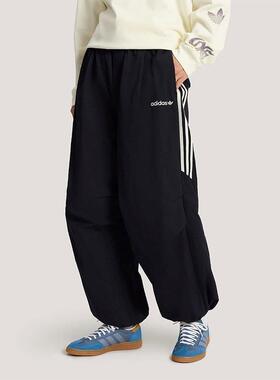 adidas三叶草男裤 时尚潮流舒适宽松休闲梭织运动长裤KR2607