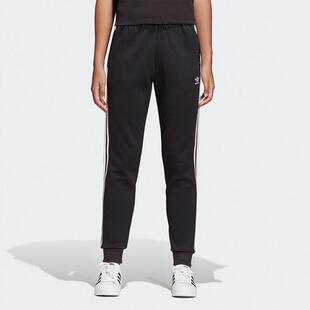 条纹休闲运动收口长裤 DY0876 舒适百搭经典 Adidas阿迪三叶草女裤