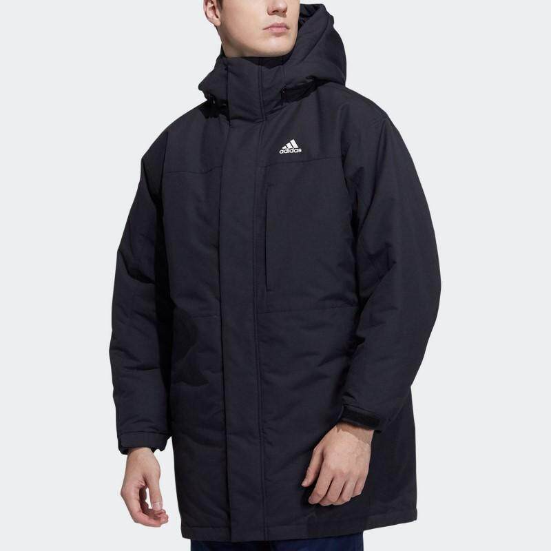 断码清仓/adidas阿迪男女装 舒适百搭中长款连帽保暖羽绒服H20764