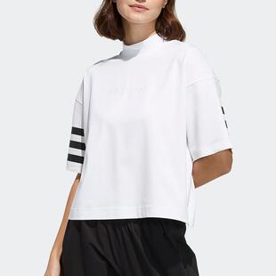 Adidas阿迪达斯女装 运动透气休领短袖T恤GP5469  JY8576 JY7612