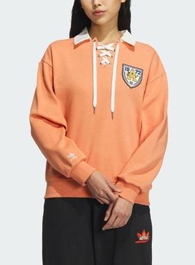 adidas三叶草女装 宽松休闲翻领套头卫衣 IN1094 KC2689 KC2690