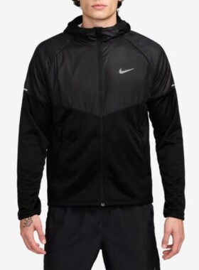 NIKE耐克男装 跑步健身训练户外时尚休闲连帽夹克外套 FZ1112-010