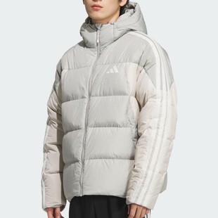 adidas阿迪男装 简约舒适运动休闲保暖连帽羽绒服KC2496