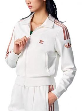 adidas三叶草女装 复古时尚短款运动休闲立领夹克外套JI7538