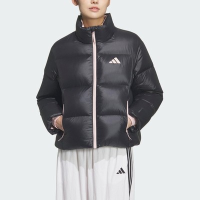 阿迪达斯女装立领保暖羽绒服