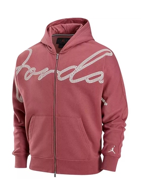 Nike耐克男装 加绒连帽夹克针织印花休闲外套HF9296-691