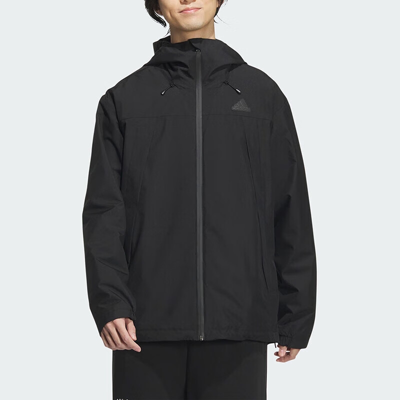 阿迪男装户外运动休闲连帽夹克