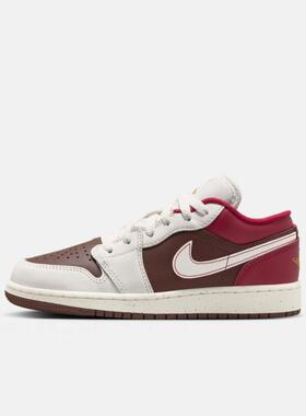 Nike耐克大童鞋 AIR JORDAN 1运动训练耐磨减震篮球鞋IR7600-211