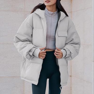 阿迪男女同款双面连帽羽绒服