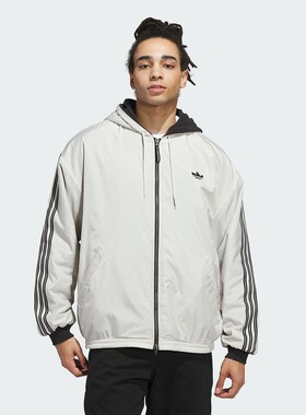 adidas阿迪三叶草男装 时尚经典双面穿连帽夹克外套JX5440