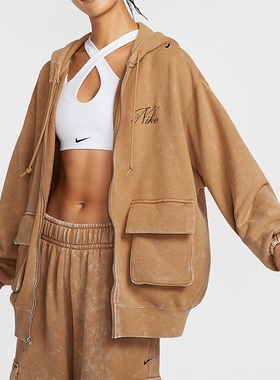 Nike耐克女装 复古百搭运动休闲连帽夹克外套HQ4750-202