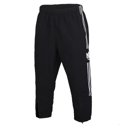 阿迪三叶草男裤舒适条纹七分裤