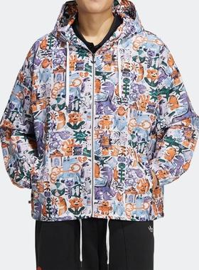 断码清仓 Adidas/阿迪达斯 三叶草男女同款运动夹克外套 HR6438