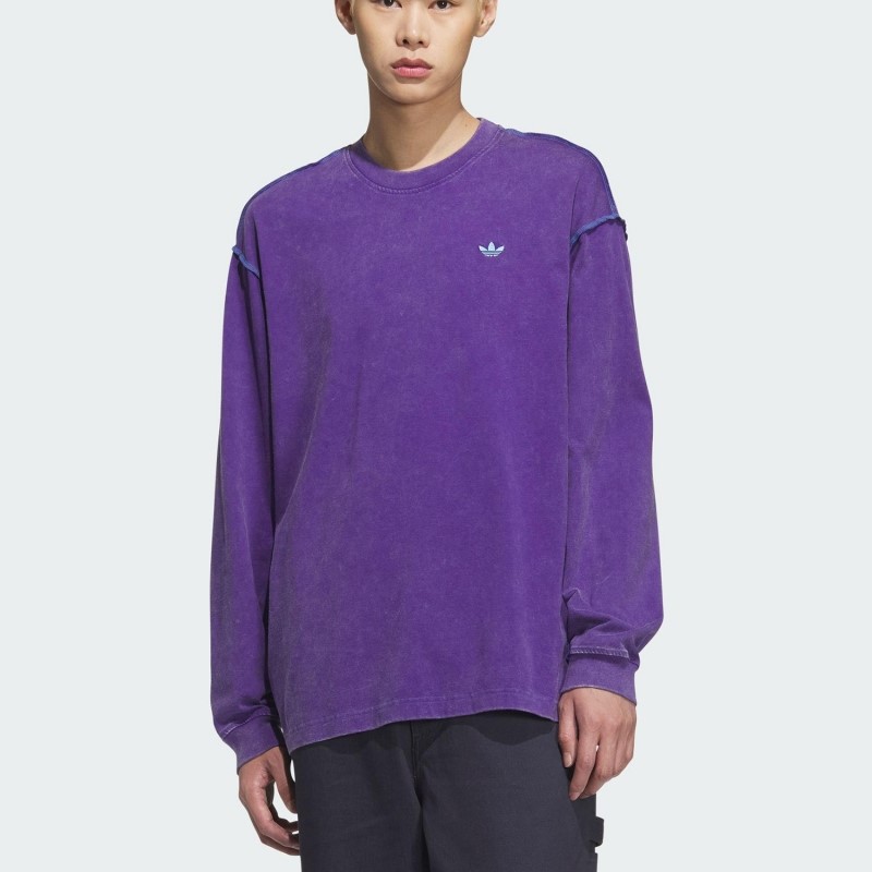 阿迪三叶草圆领长袖运动T恤