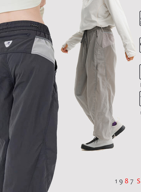 春秋新款超轻量化运动小弯刀运动裤男女工装裤户外骑行机能冲锋裤