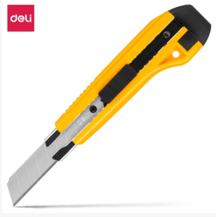 得力美工刀2041 蓝色 黄色