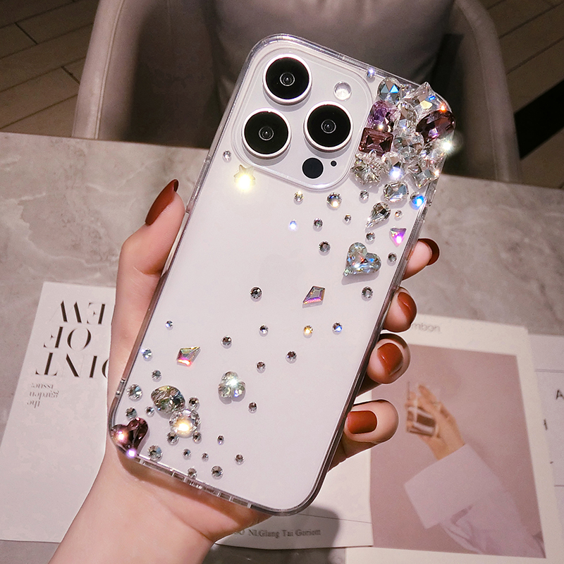 新款OPPOReno12镶钻手机壳高级感reno11pro+带钻石闪9se全包软硅胶10防摔Fndx7保护套X6奢华女A98水晶A96气质